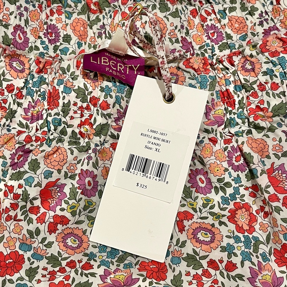 LOVESHACKFANCY X LIBERTY Floral Ruffle Mini Skirt NWT - Picture 10 of 10